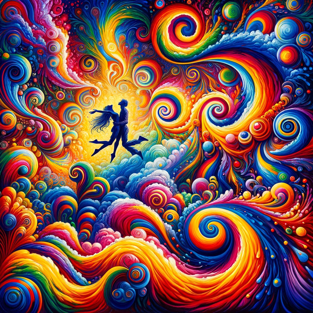 Trippy Art - psychedelic interpretation of love with trippy art