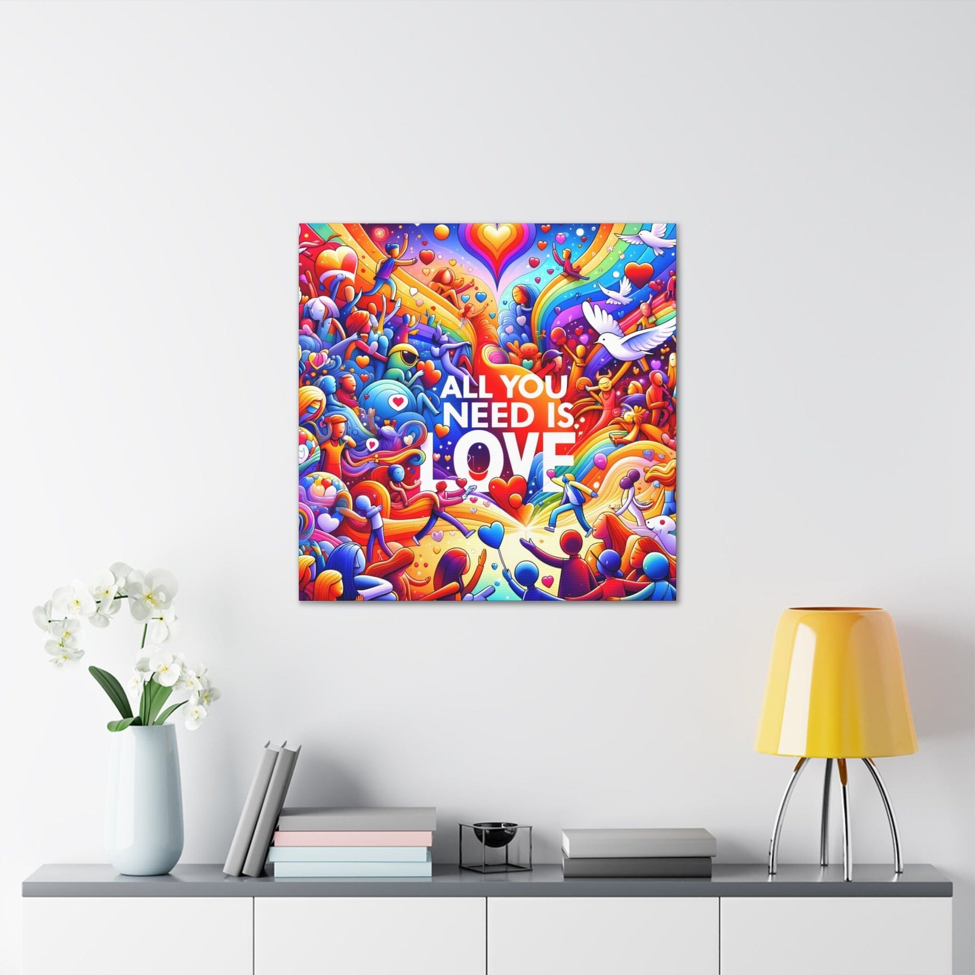 Emily Carson.Rainbow Love Fest. Exclusive Canvas Print