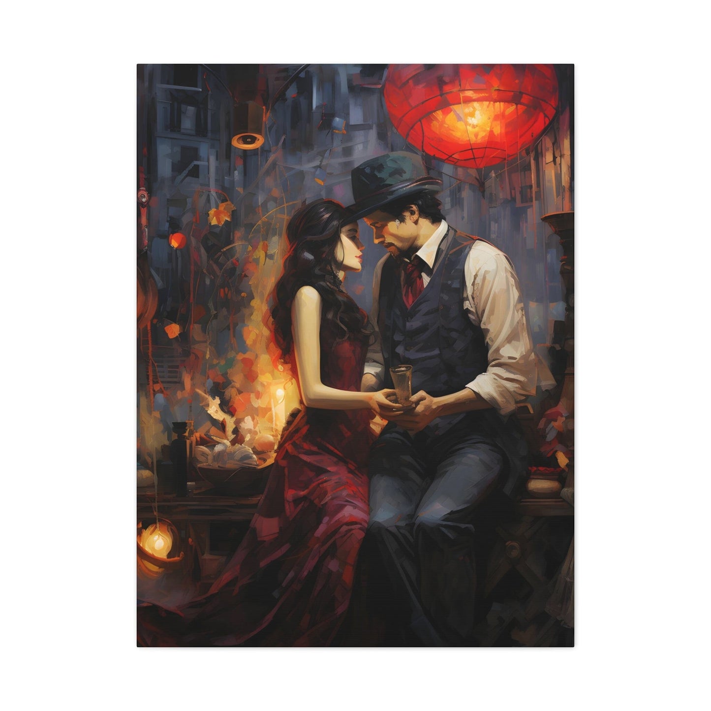 Valentina Russo. Twilight Serenade in the Alley. Exclusive Canvas Print.