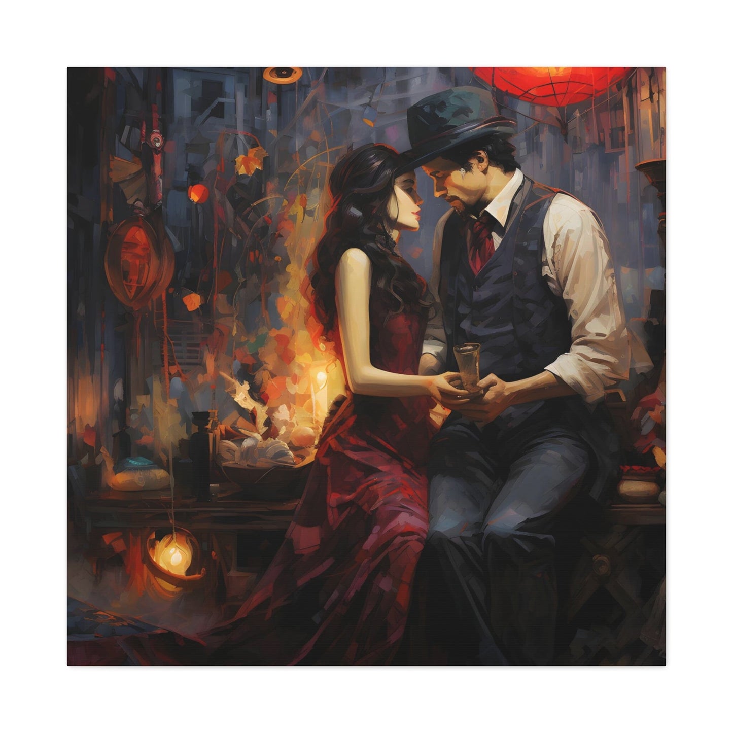 Valentina Russo. Twilight Serenade in the Alley. Exclusive Canvas Print.