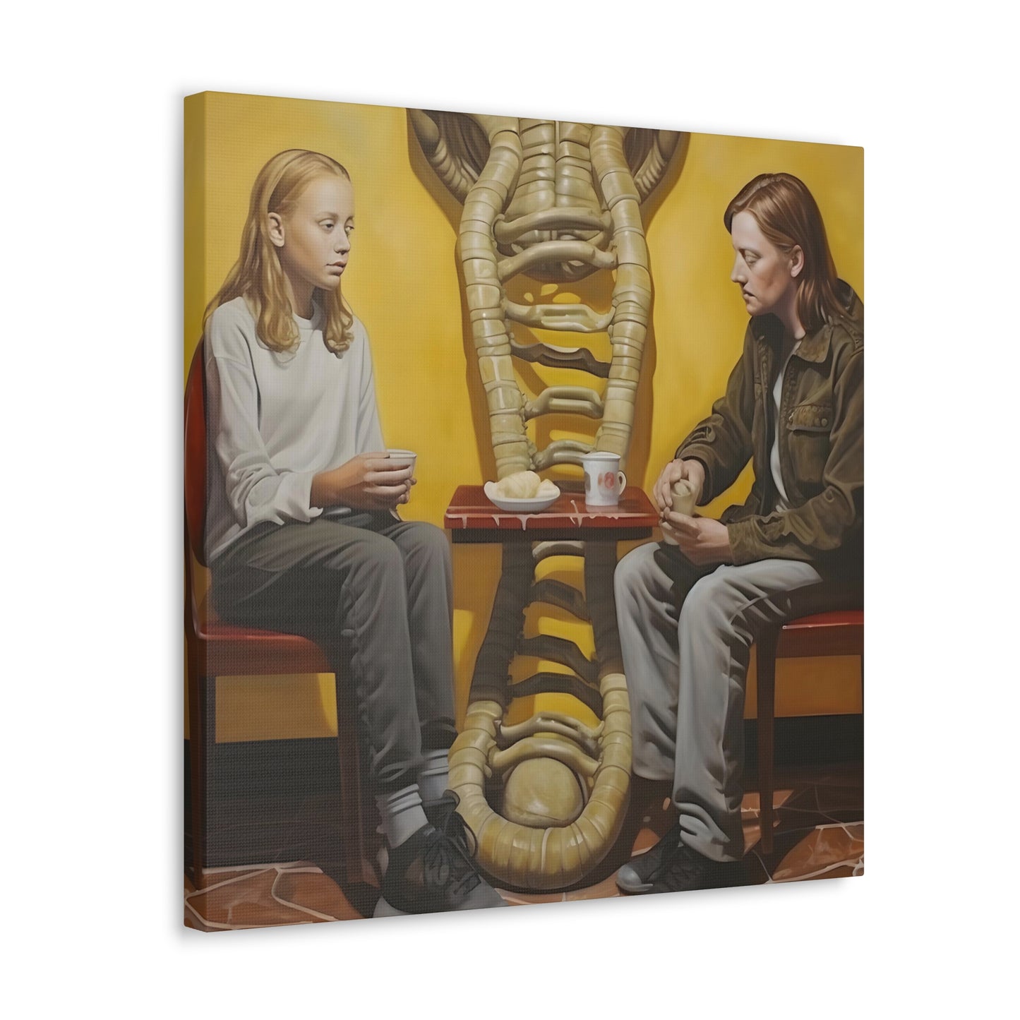 Kit Carter. Early Love Over Coffee. Exclusive Canvas Print