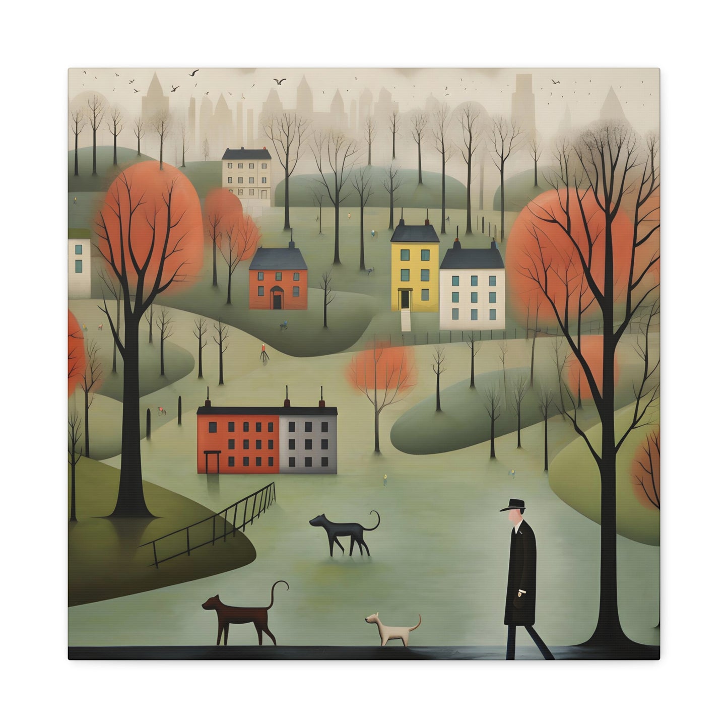John Carr. Autumnal Promenade Exclusive Canvas Print