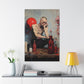 Evelyn Mercer. Contemplation in Red. Exclusive Canvas Print