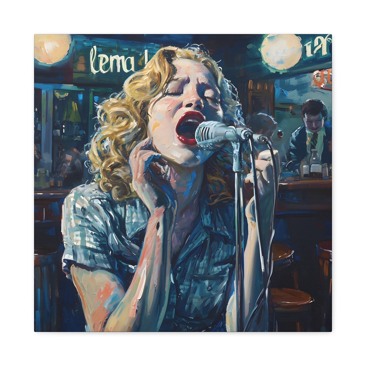 Cora Beaumont. Elegy at the Mic. Excliusive Canvas Print