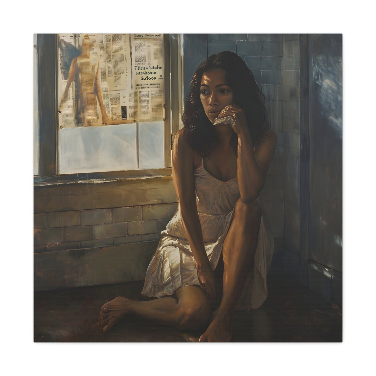 Mariana Rodriguez,. Reverie by the Window. Exclusive Canvas Print
