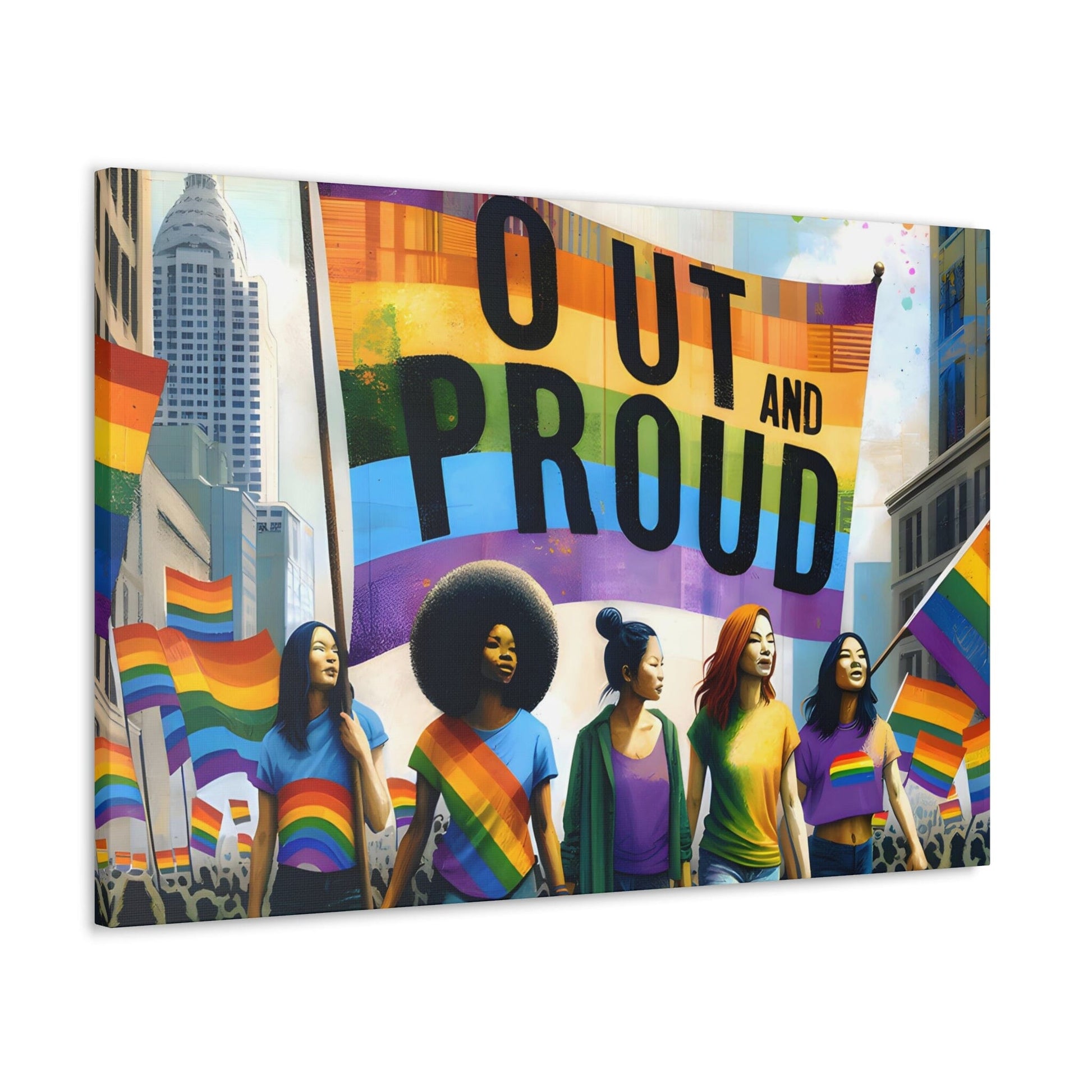 Alexi Novak . March of Pride: Out and Proud. Multimedia Graphic Canvas.