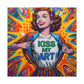 Alvin Goldman. Chromatic Charm: Kiss My Art. Exclusive Canvas Print