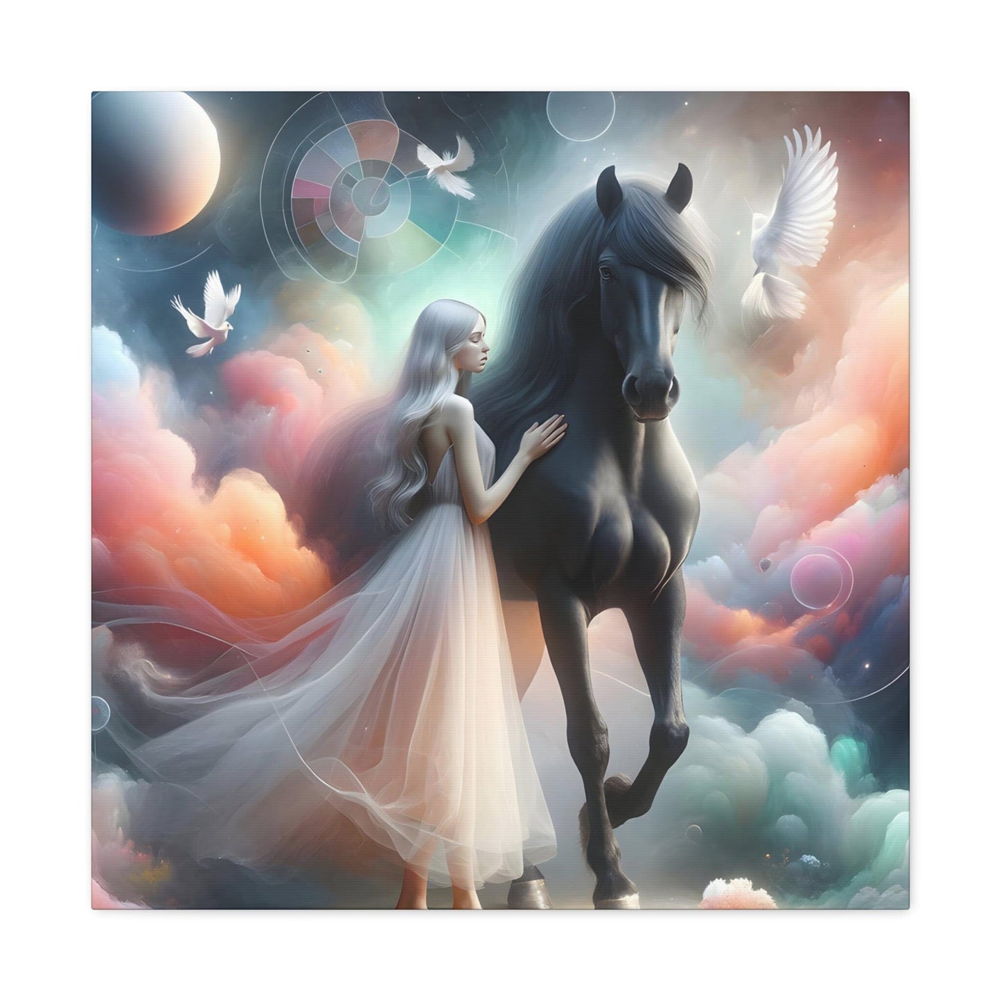 Celestia Dreamweaver, Ethereal Bonds. Exclusive Canvas Print