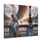 Claire Lefèvre. Reflections by the Seine. Graphic Canvas Artwork angled shot