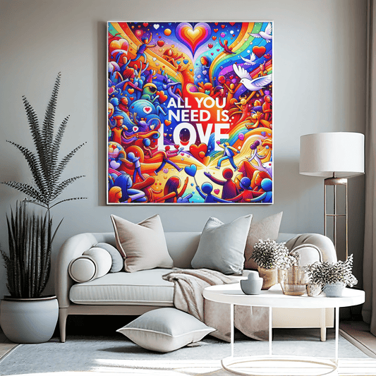 Emily Carson.Rainbow Love Fest. Exclusive Canvas Print
