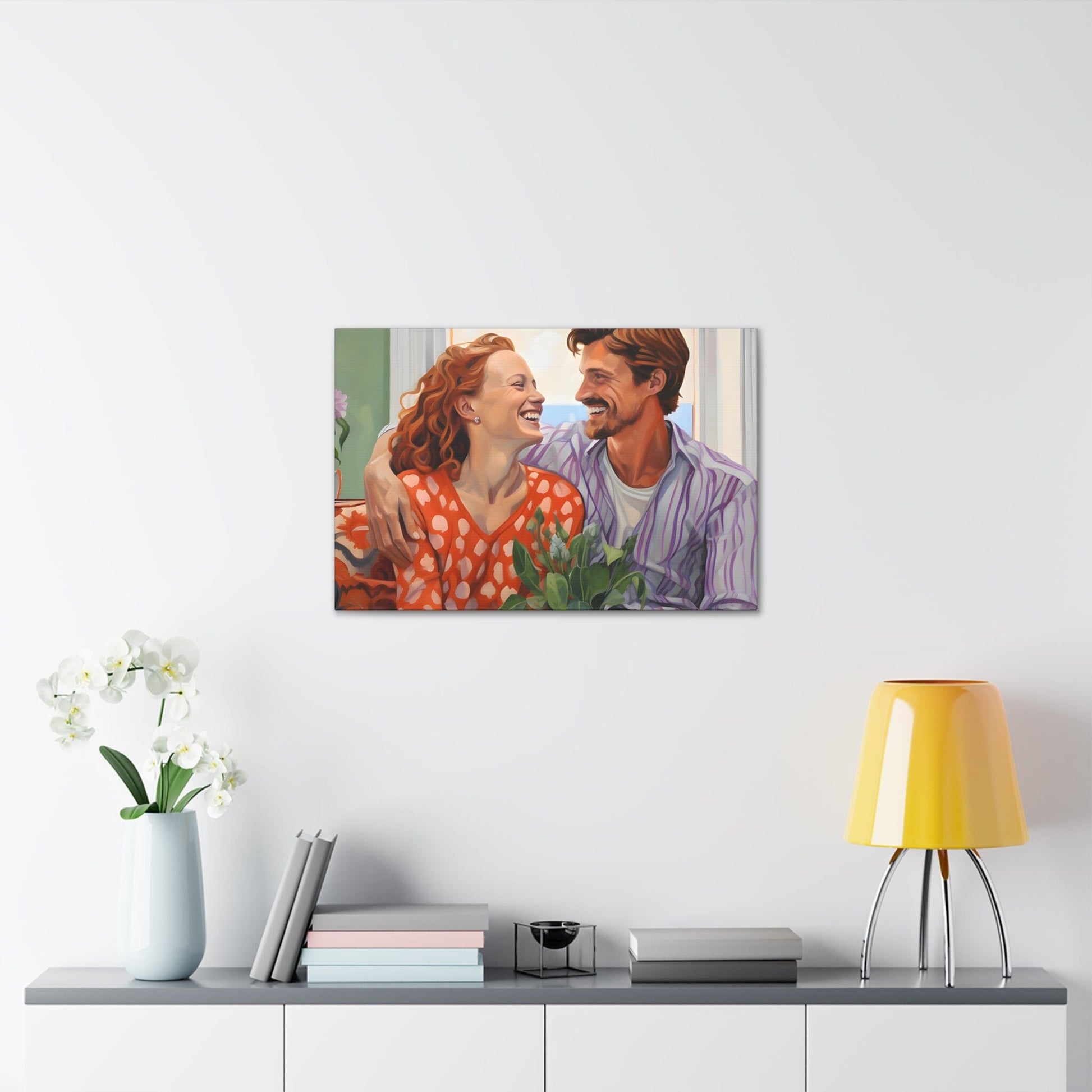 Grace Kim. Blossoming Love: Intimate Moments in the City Graphic Canvas.