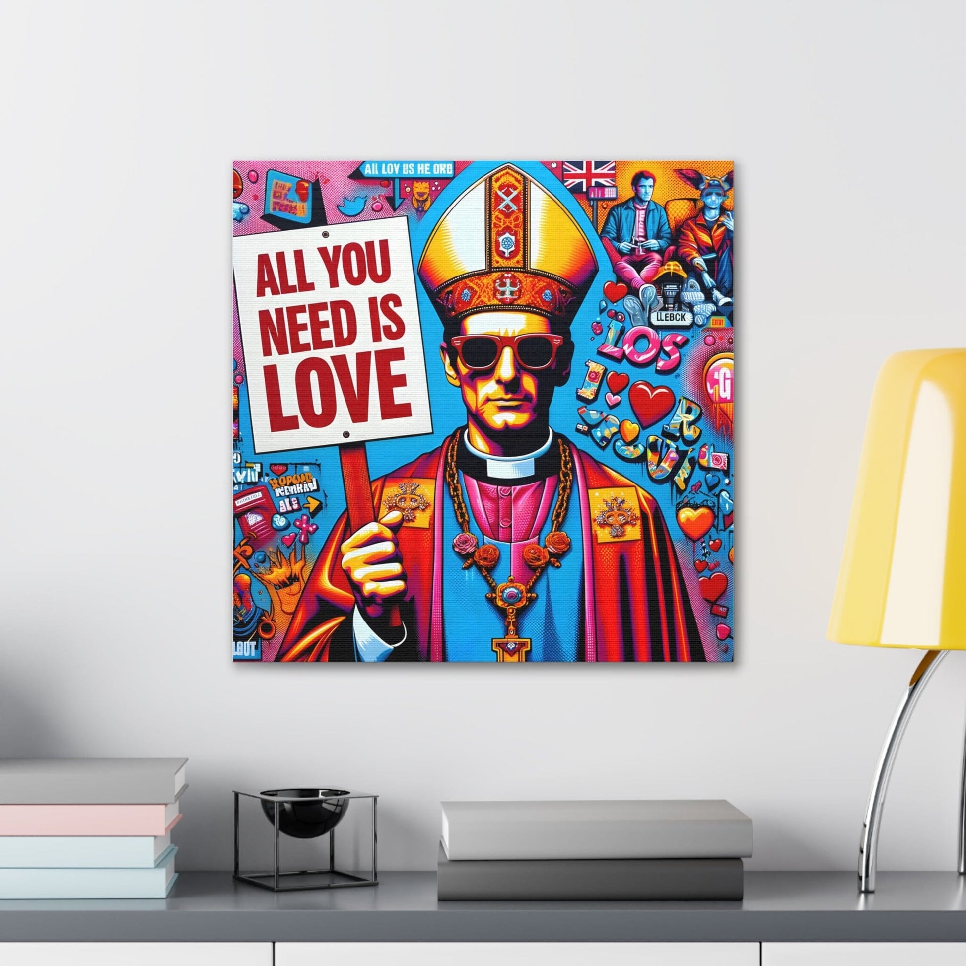 Julian Ardley. Bishop's Benediction: Irony Edition. Exclusive Graphic Canvas Print