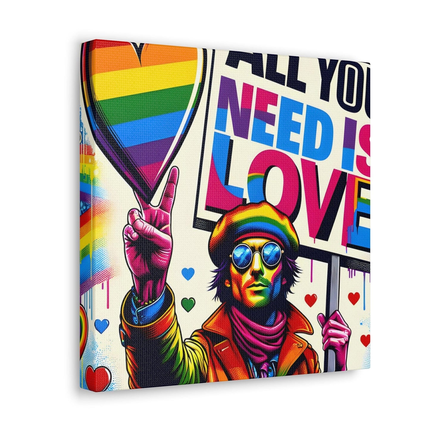 Julian Ardley . Rainbow Revolution. Exclusive Graphic Canvas Print.