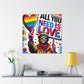 Julian Ardley . Rainbow Revolution. Exclusive Graphic Canvas Print.