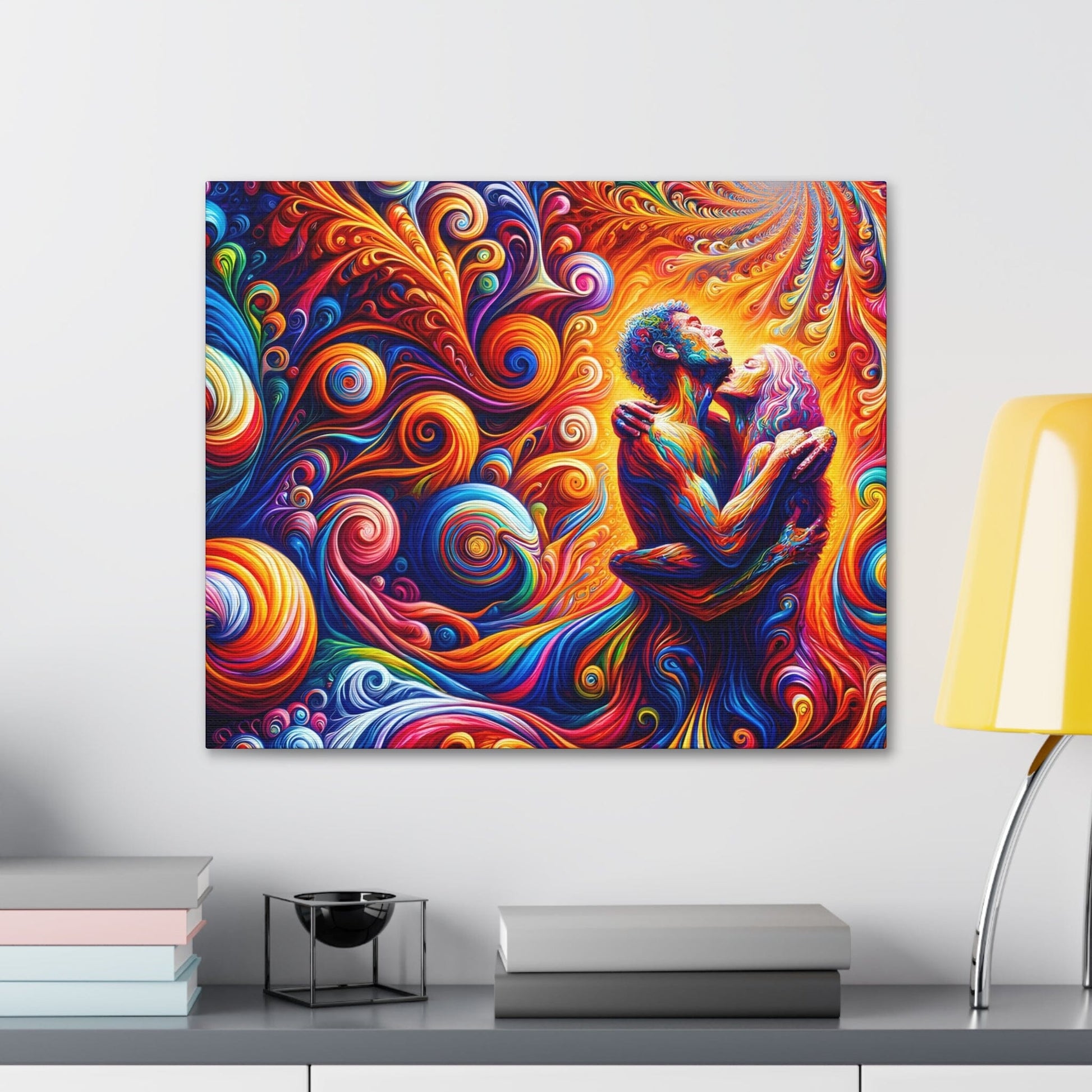 Marco Ferrara. Enchanted Embrace: A Dance of Love and Psychedelia. Graphic Canvas
