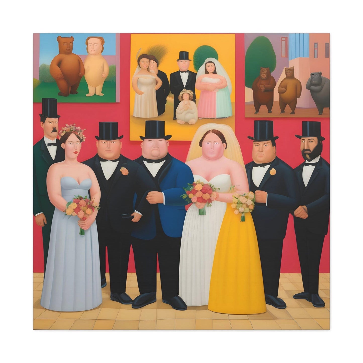 Pedro Ruiz. Matrimonial Festivity. Exclusive Graphic Canvas Print